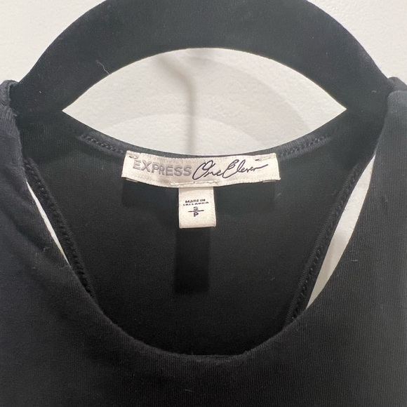 Express high neck black body suit - clasp crotch - Picture 5 of 7